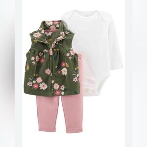 Baby Girl Carter's 3-Piece Floral Vest
Set 18M